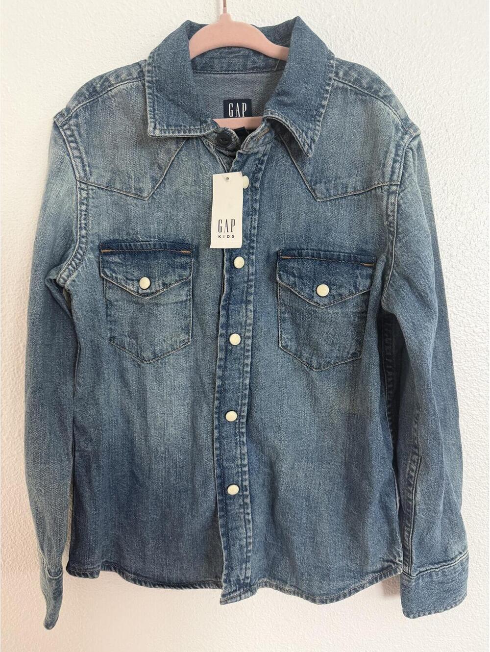 NWT Gap Kids Denim Western Shirt Sz S